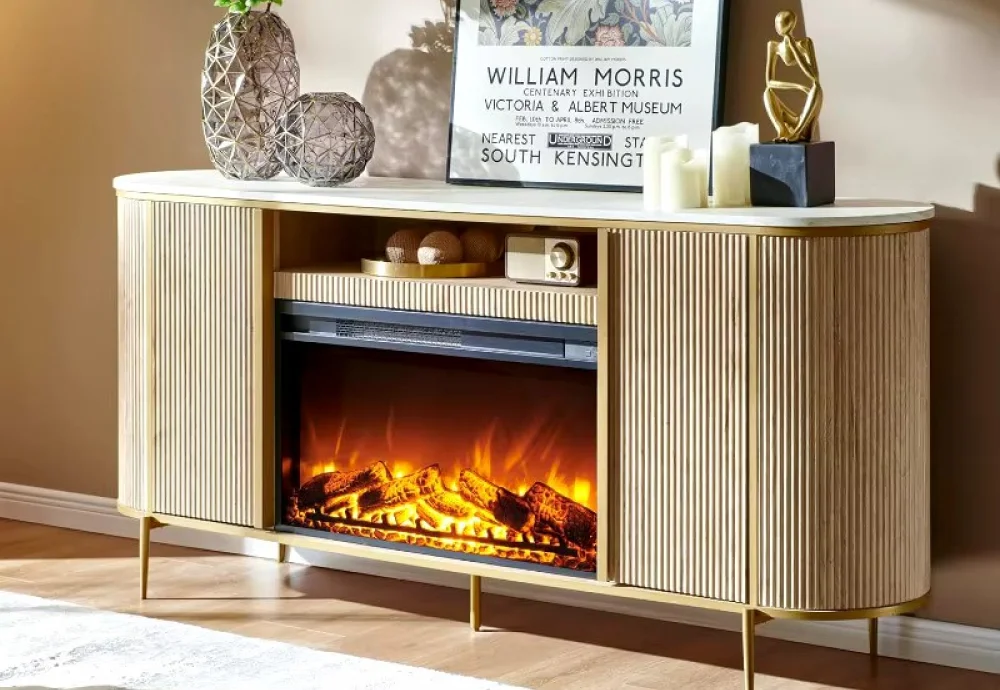 electric fireplace in living room