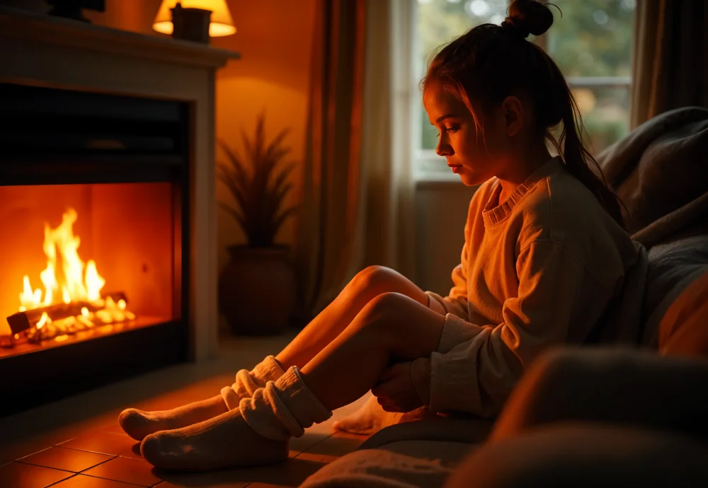 electric fireplace in living room