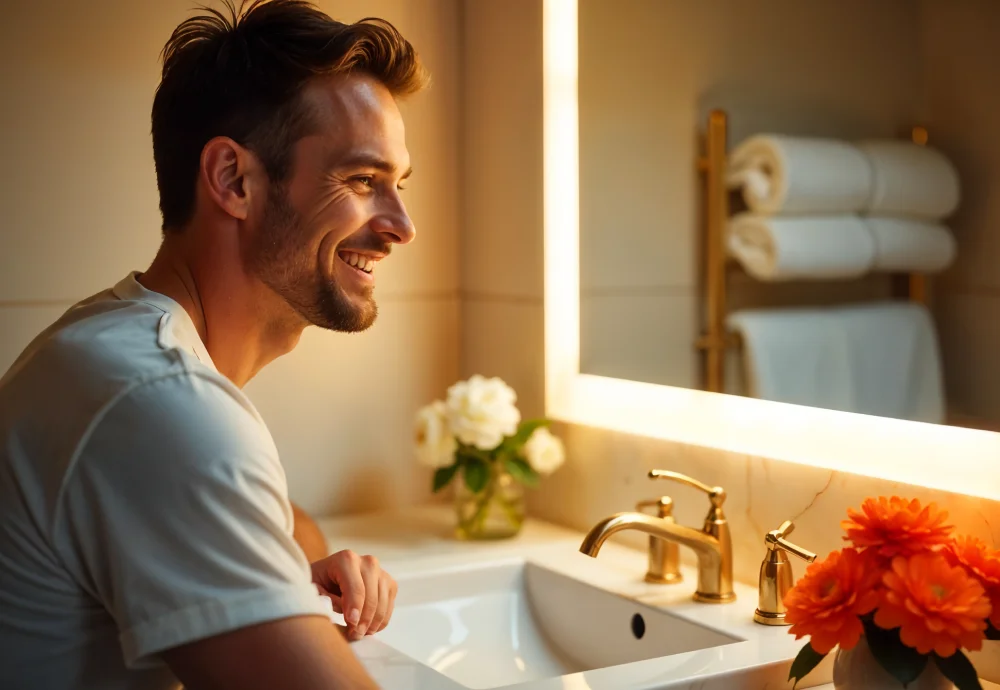 led anti fog bathroom mirror